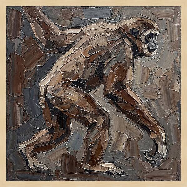 Gibbon In Earthy Tones