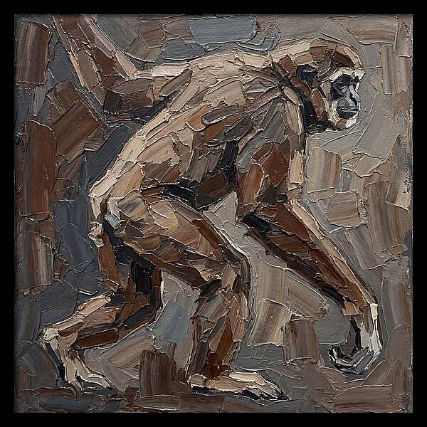 Gibbon In Earthy Tones