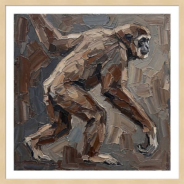 Gibbon In Earthy Tones