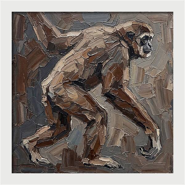 Gibbon In Earthy Tones