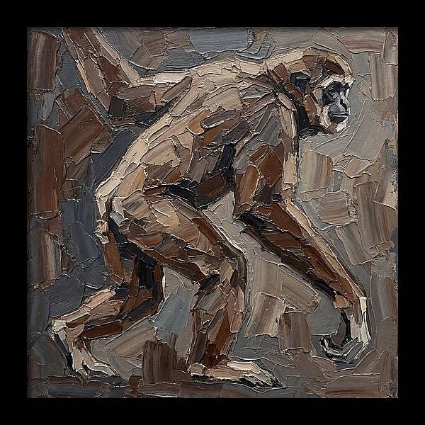 Gibbon In Earthy Tones