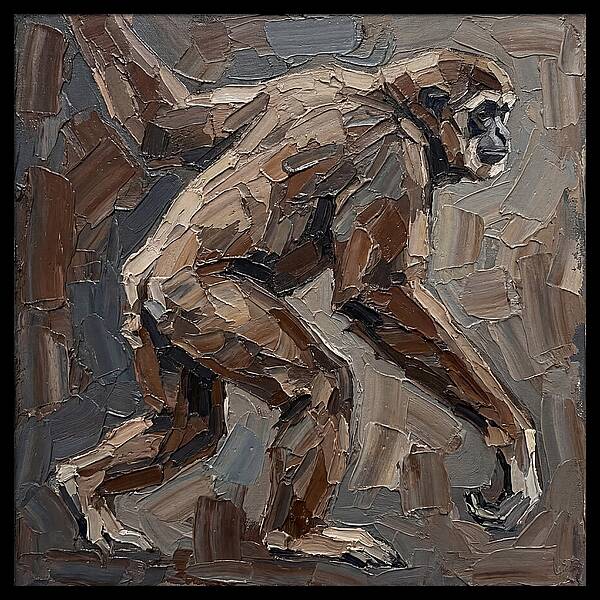 Gibbon In Earthy Tones