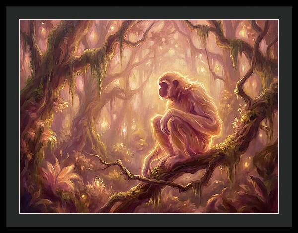 Gibbon In Enchanted Forest