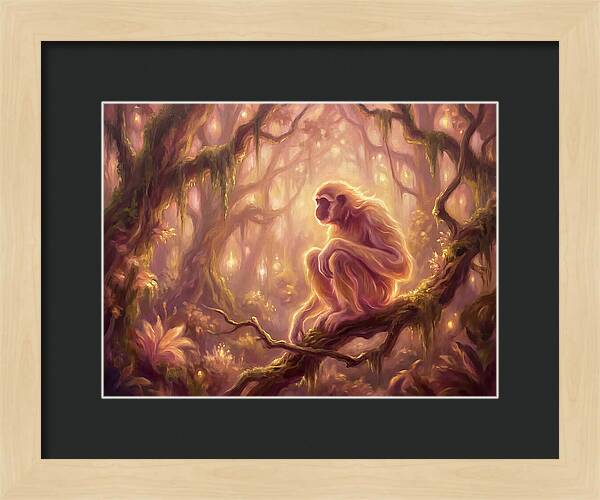 Gibbon In Enchanted Forest