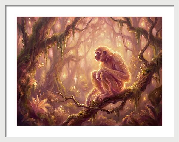 Gibbon In Enchanted Forest