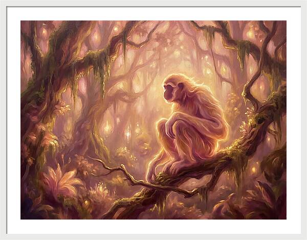 Gibbon In Enchanted Forest