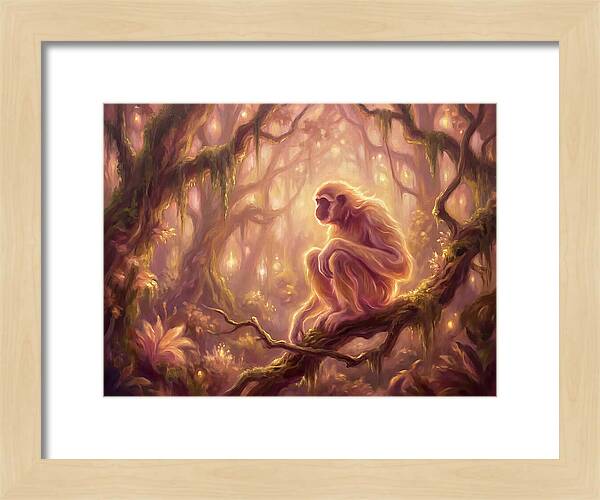 Gibbon In Enchanted Forest