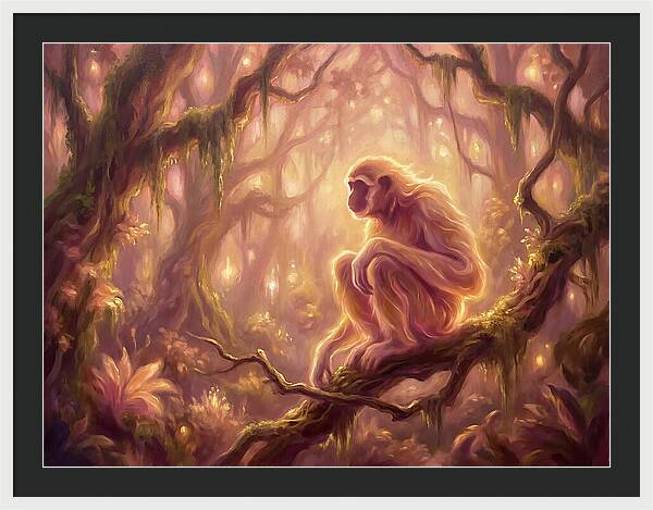 Gibbon In Enchanted Forest