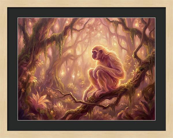 Gibbon In Enchanted Forest