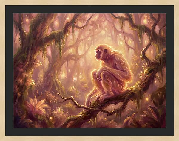 Gibbon In Enchanted Forest