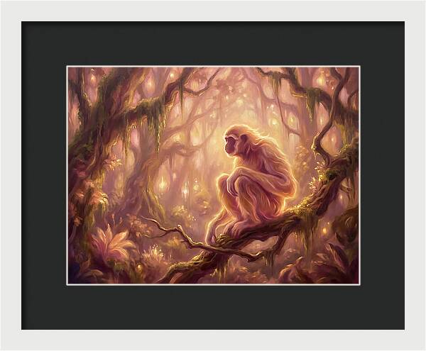 Gibbon In Enchanted Forest