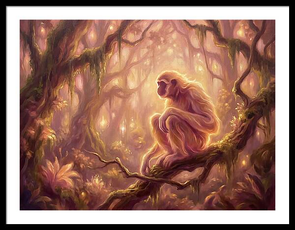 Gibbon In Enchanted Forest