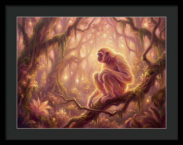 Gibbon In Enchanted Forest