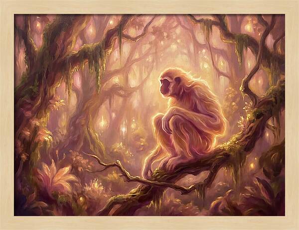 Gibbon In Enchanted Forest