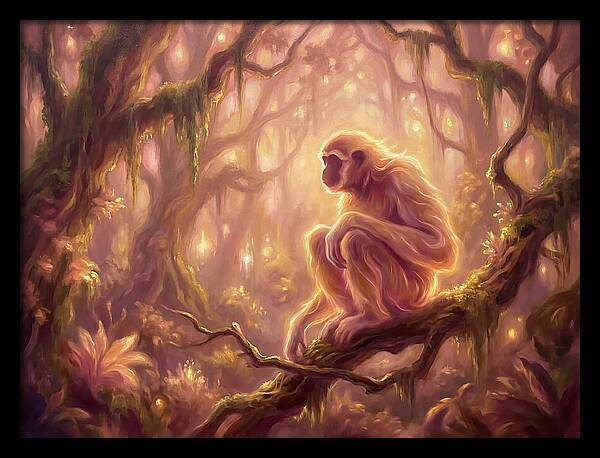 Gibbon In Enchanted Forest