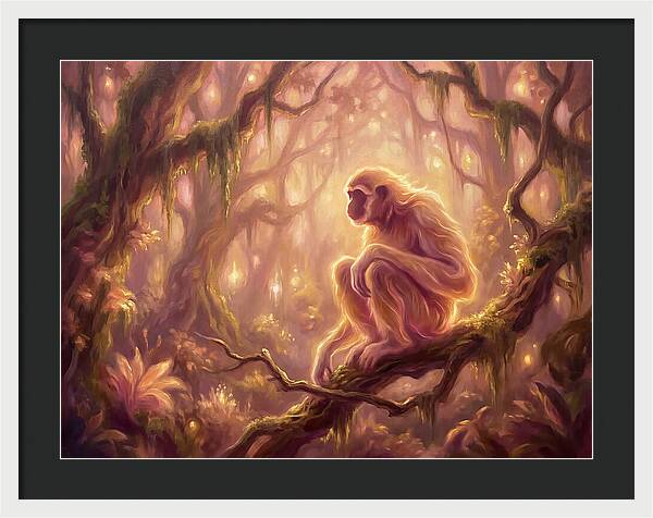 Gibbon In Enchanted Forest