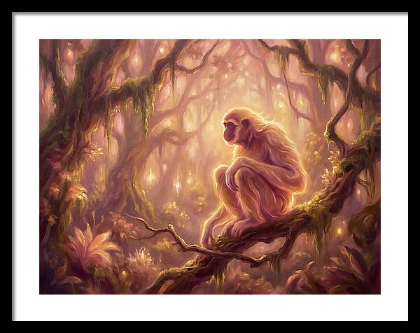 Gibbon In Enchanted Forest