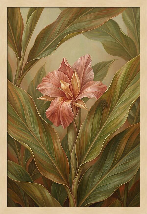 Ginger Flower Among Hidden Leaves