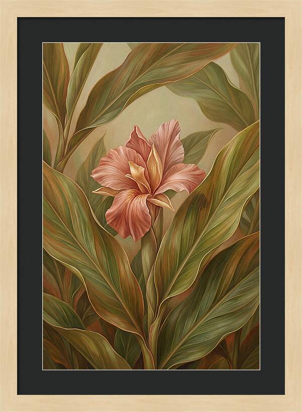 Ginger Flower Among Hidden Leaves