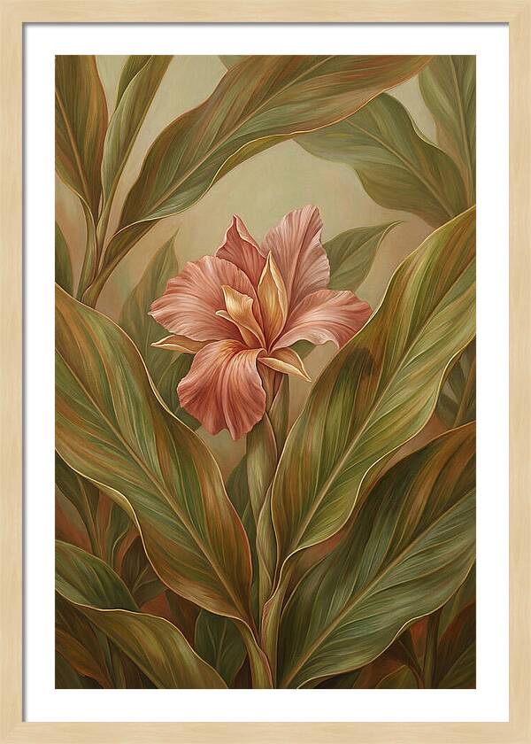 Ginger Flower Among Hidden Leaves
