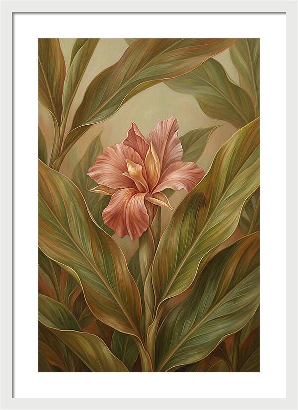 Ginger Flower Among Hidden Leaves