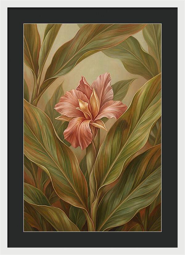 Ginger Flower Among Hidden Leaves