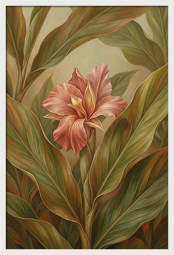 Ginger Flower Among Hidden Leaves