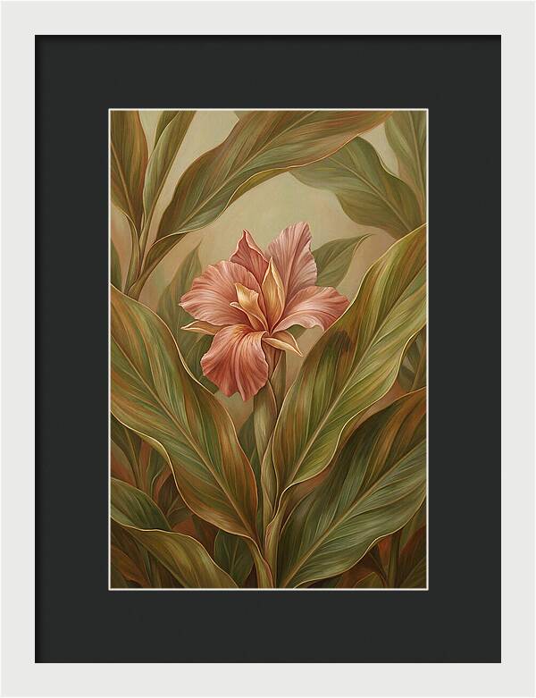 Ginger Flower Among Hidden Leaves