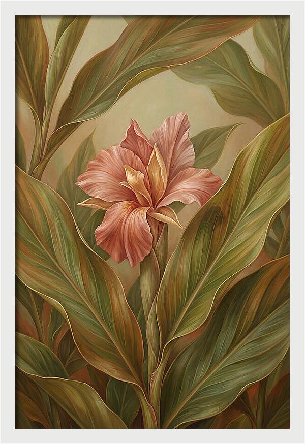 Ginger Flower Among Hidden Leaves