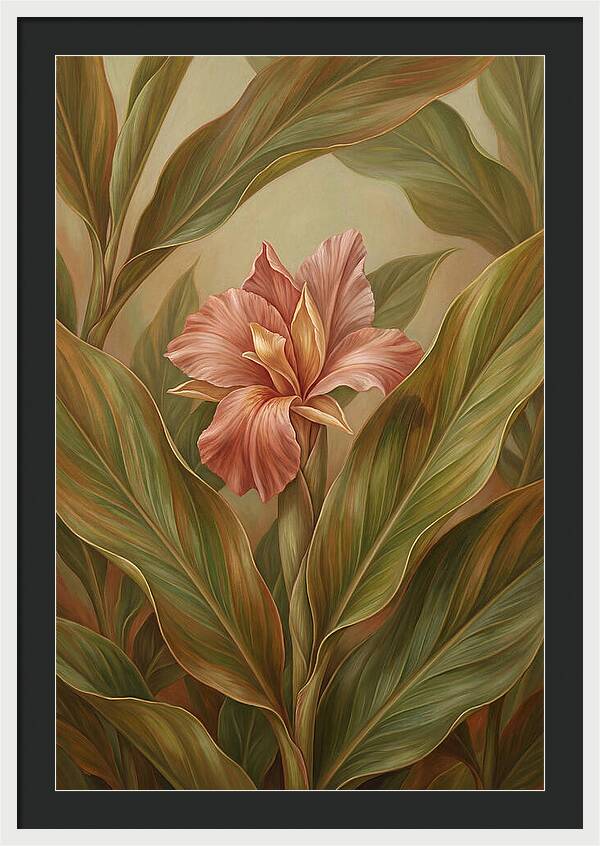 Ginger Flower Among Hidden Leaves