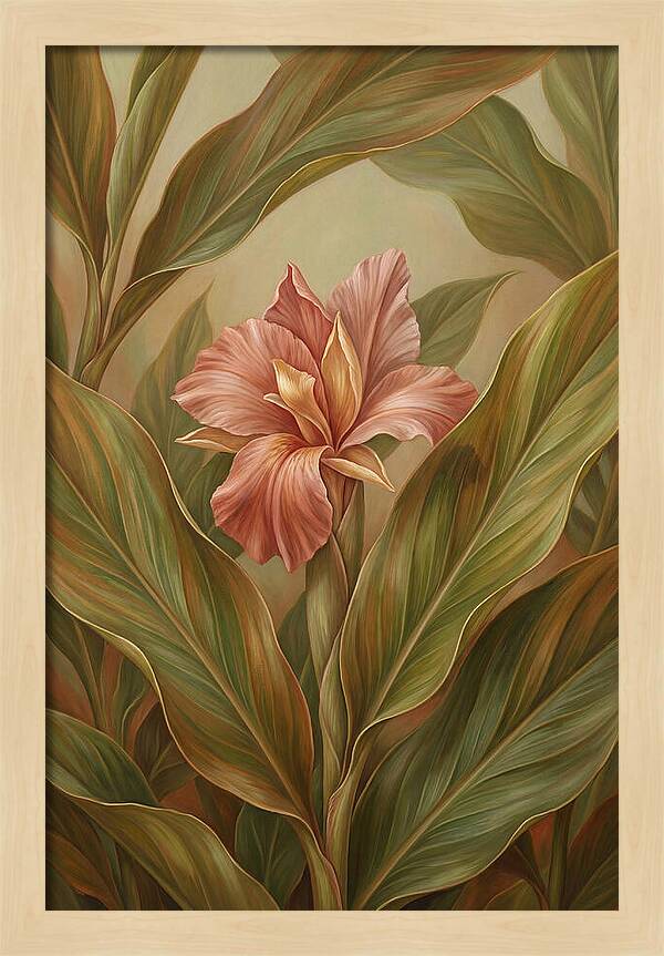 Ginger Flower Among Hidden Leaves