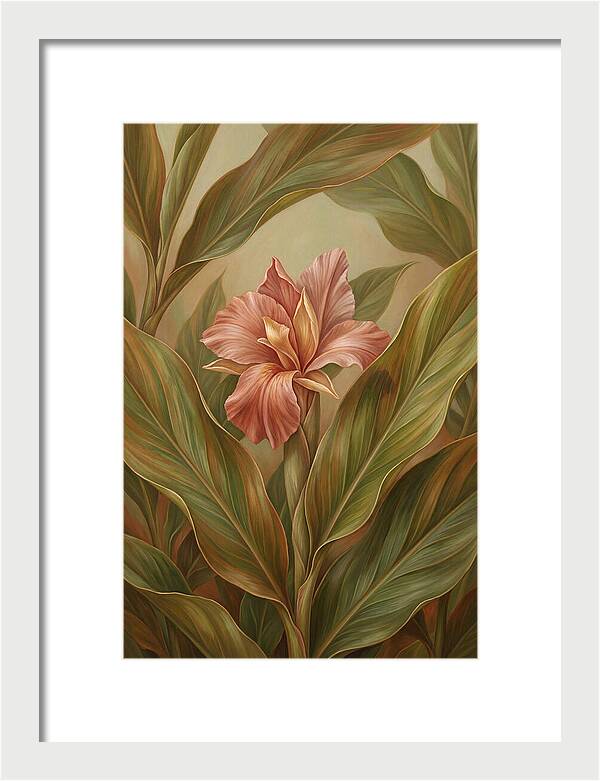 Ginger Flower Among Hidden Leaves