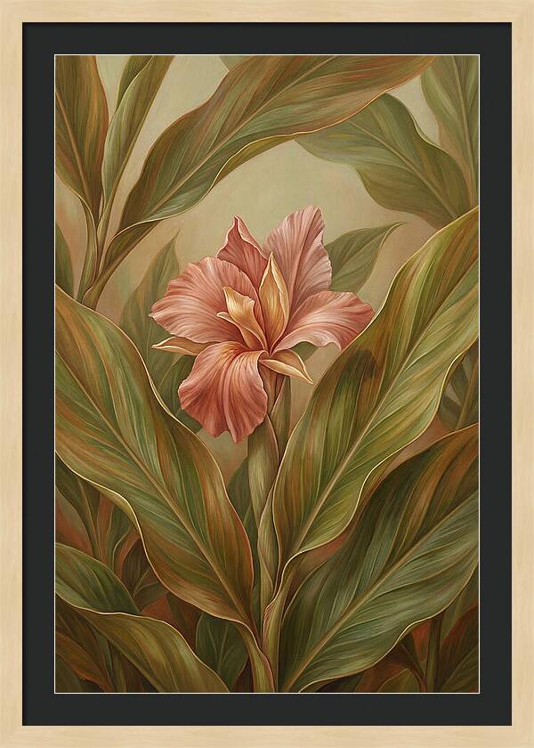 Ginger Flower Among Hidden Leaves