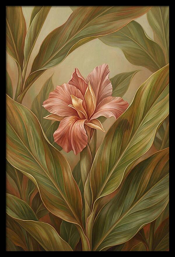 Ginger Flower Among Hidden Leaves