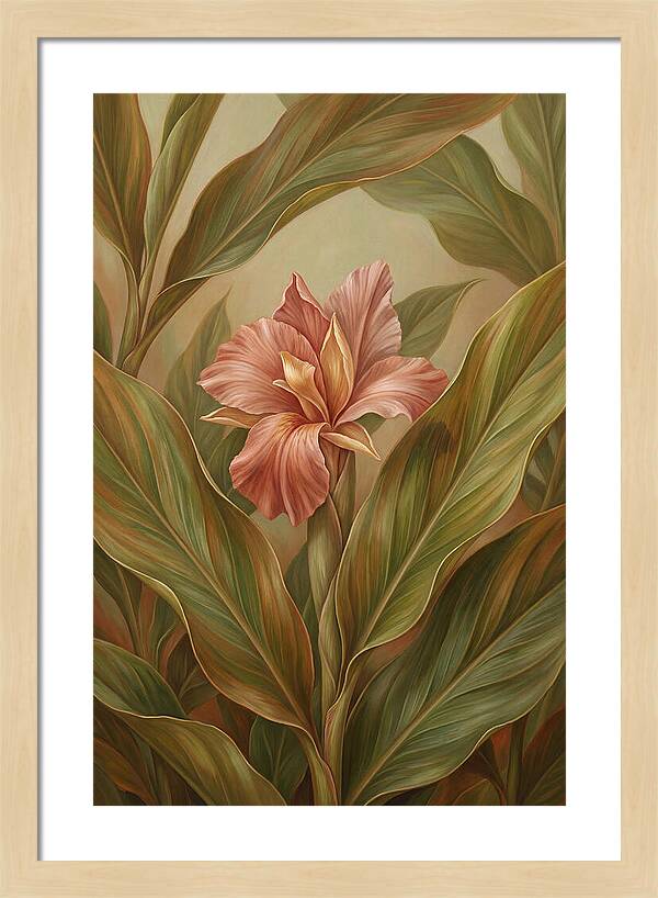 Ginger Flower Among Hidden Leaves