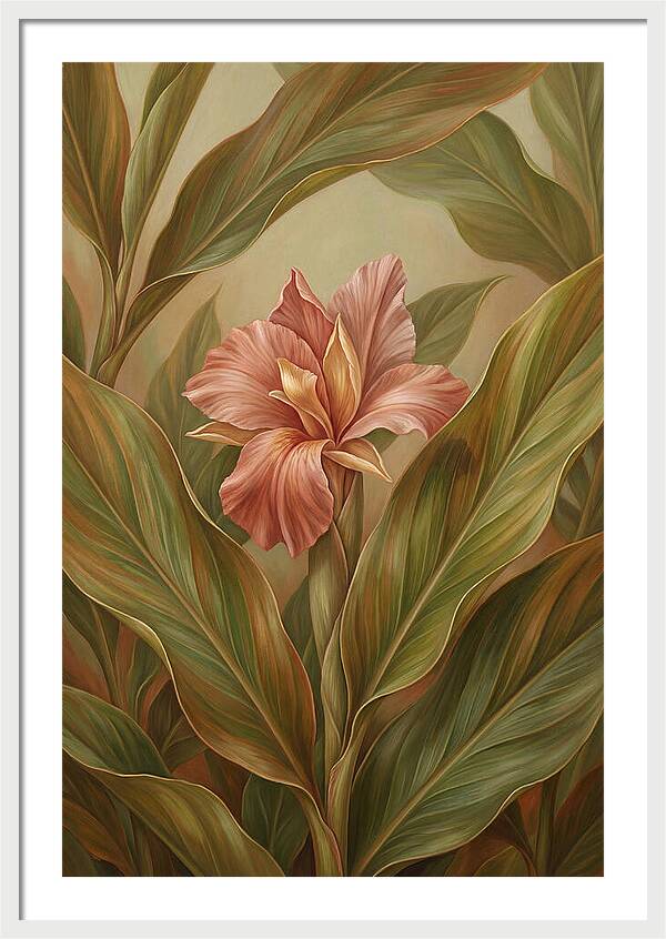 Ginger Flower Among Hidden Leaves