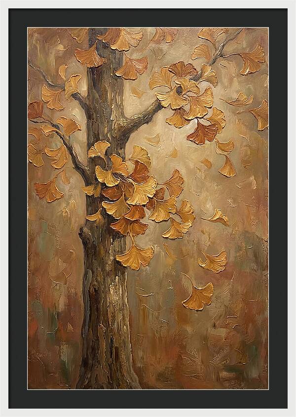 Ginkgo Tree In Autumn Glow