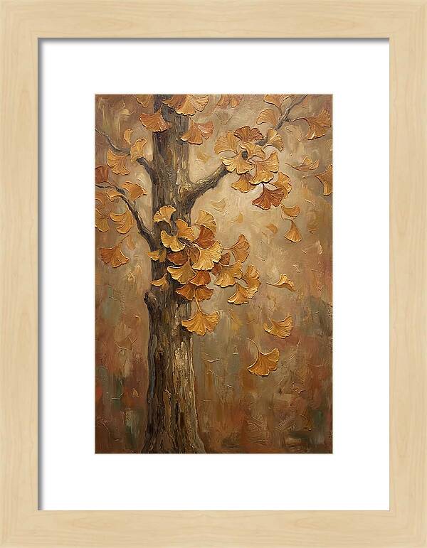 Ginkgo Tree In Autumn Glow