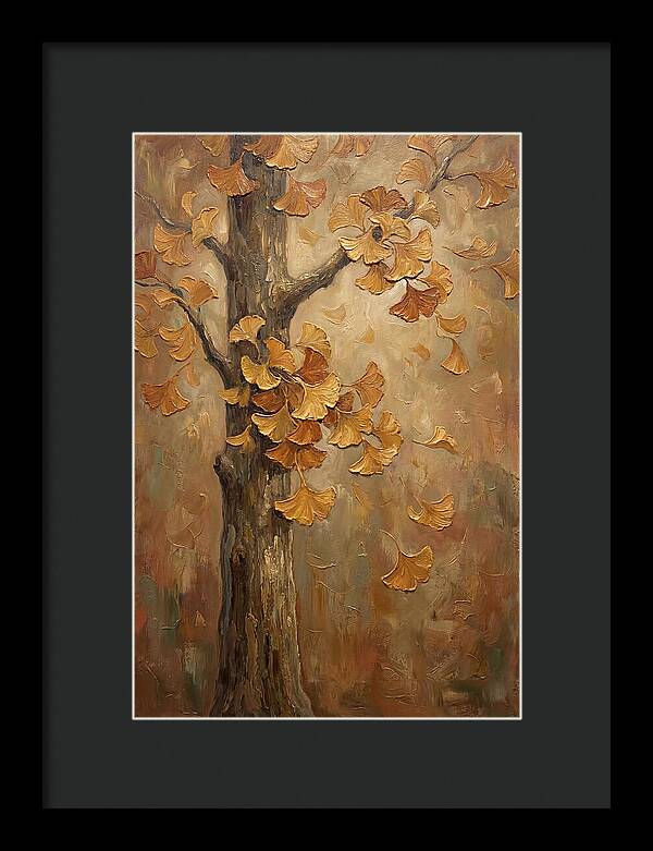 Ginkgo Tree In Autumn Glow
