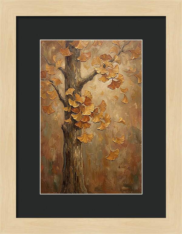 Ginkgo Tree In Autumn Glow