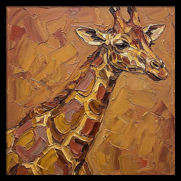 Giraffe In Earthy Tones
