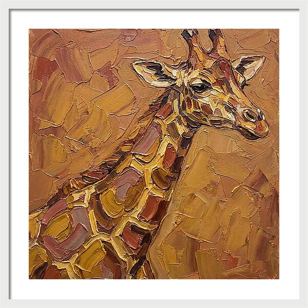 Giraffe In Earthy Tones