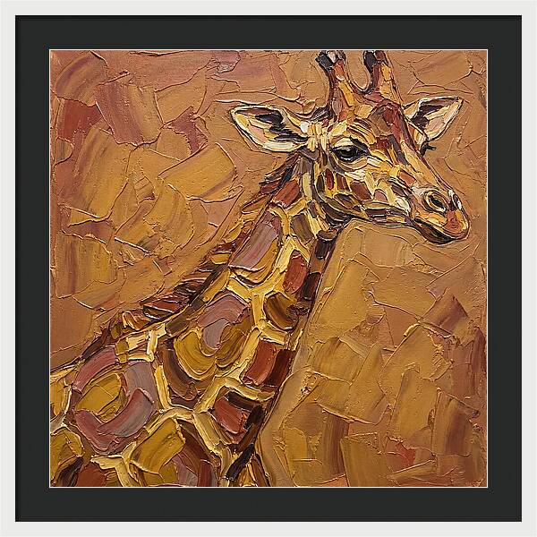 Giraffe In Earthy Tones