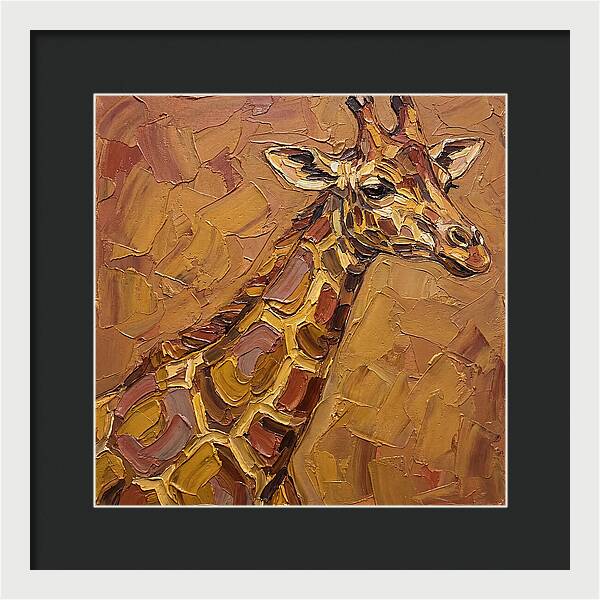 Giraffe In Earthy Tones