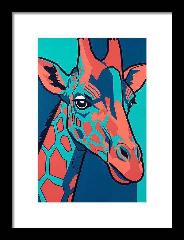 Giraffe In Vibrant Colors