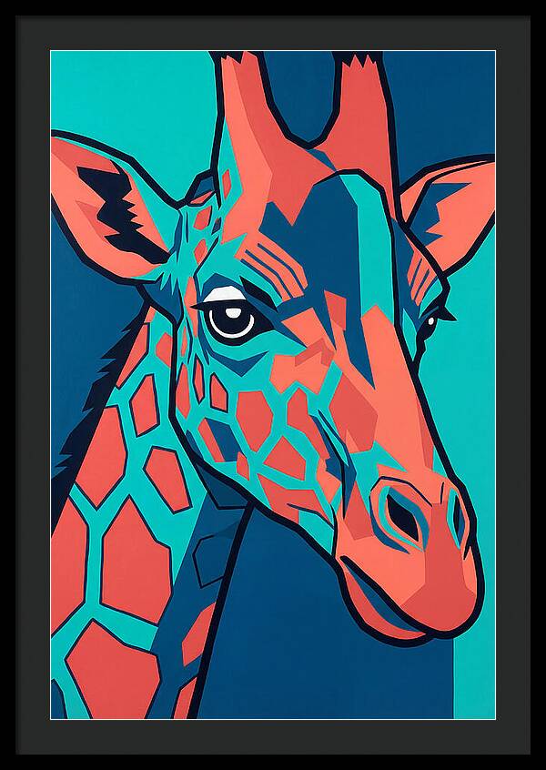 Giraffe In Vibrant Colors