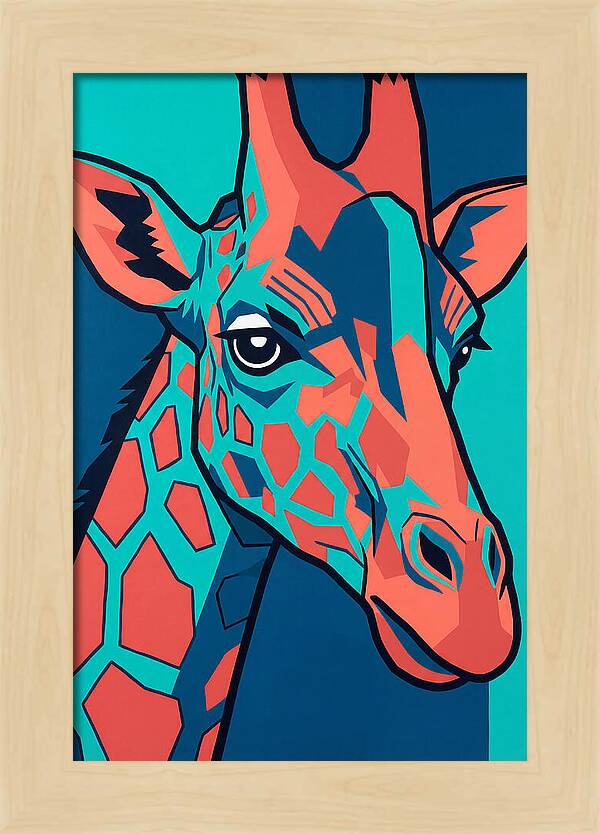 Giraffe In Vibrant Colors