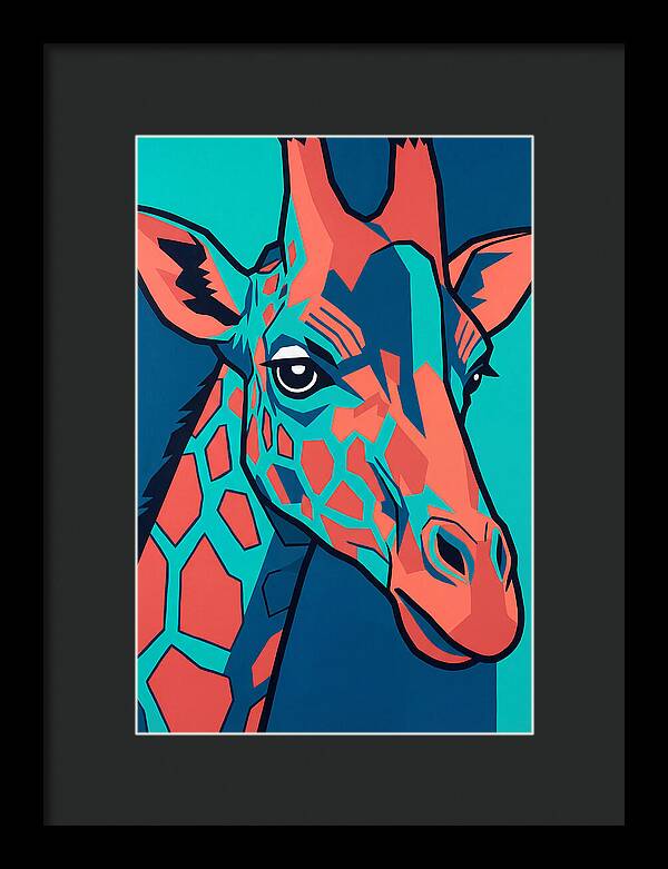 Giraffe In Vibrant Colors