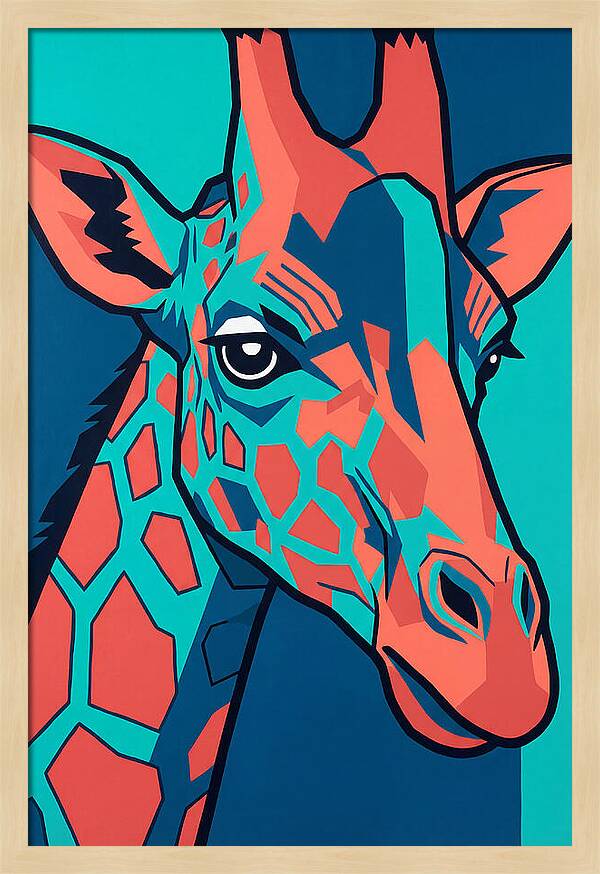 Giraffe In Vibrant Colors