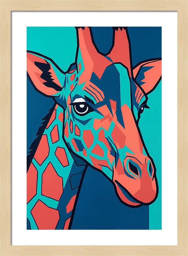Giraffe In Vibrant Colors